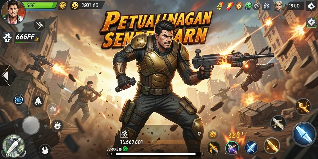 Screenshot gameplay 666FF menunjukkan aksi yang mendebarkan dan grafis menakjubkan.