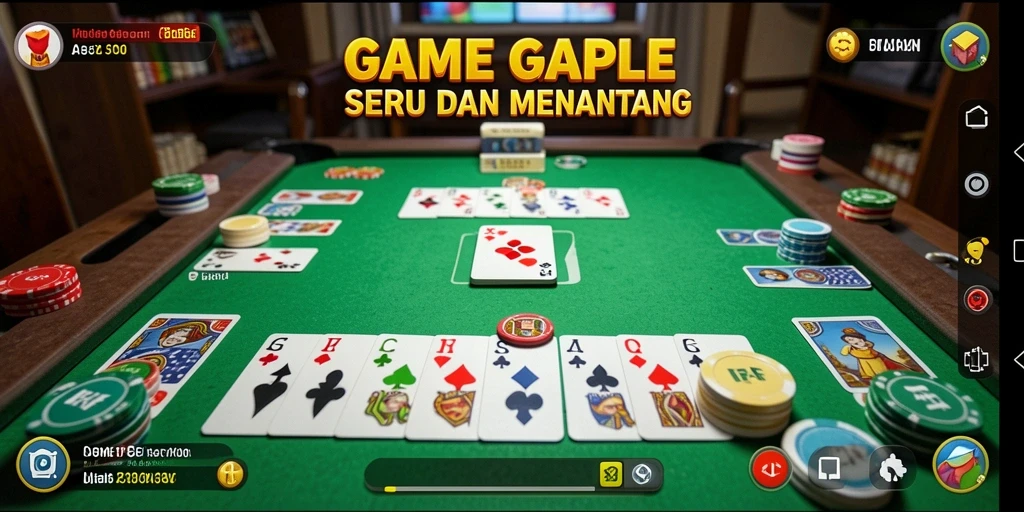 Tampilan gameplay AFAF yang menarik saat bermain Gaple.