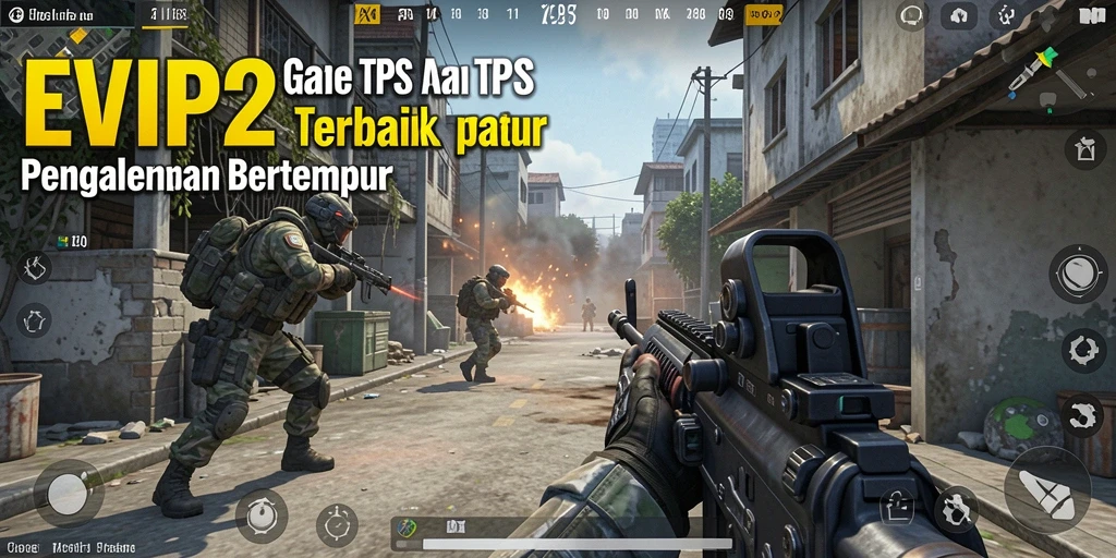Screenshot gameplay EVIP2 menampilkan aksi pertempuran seru dan grafis yang menakjubkan.
