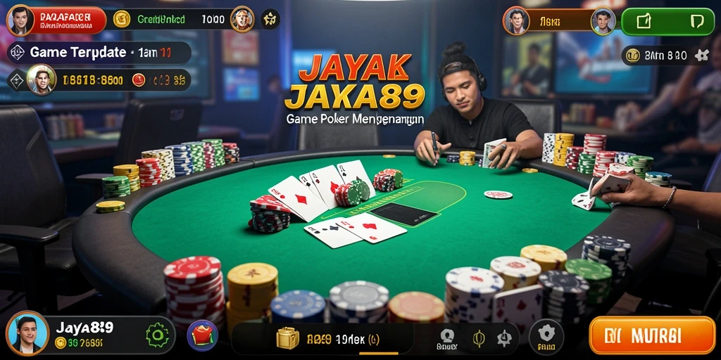 Tampilan gameplay menarik dalam aplikasi Poker JAYA89.
