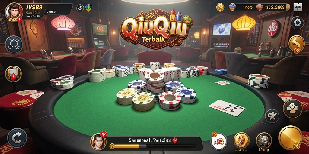 Tampilan screenshot JVS88 dengan gameplay QiuQiu yang menegangkan.