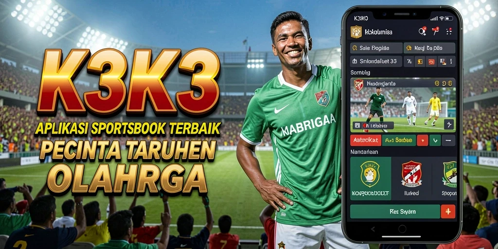Tampilan antarmuka K3K3 dengan berbagai opsi taruhan olahraga.