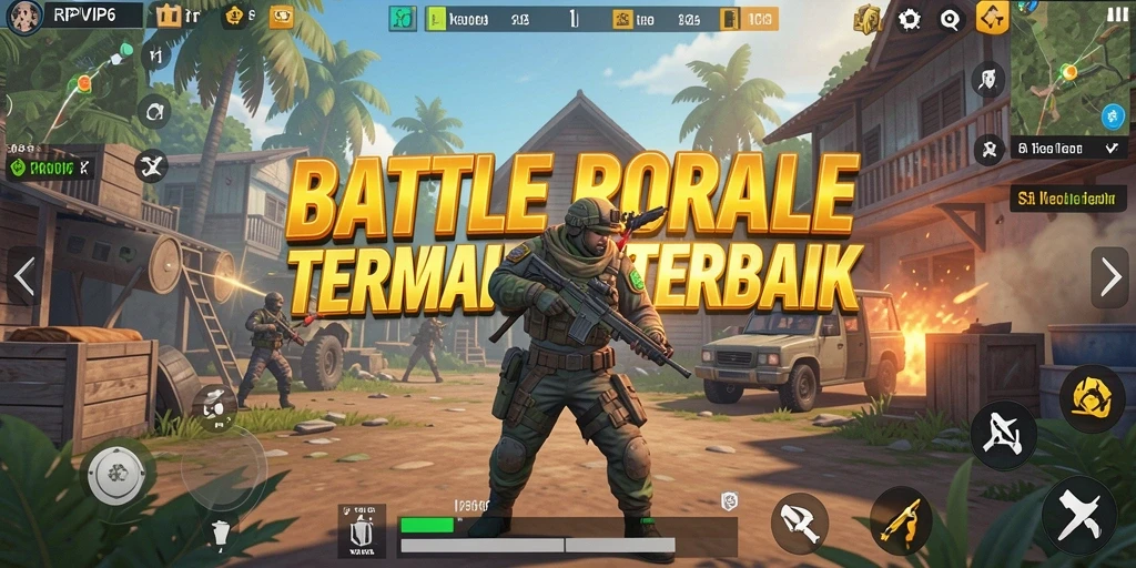 Tampilan menarik dari pertempuran seru RPVIP6 di arena Battle Royale.