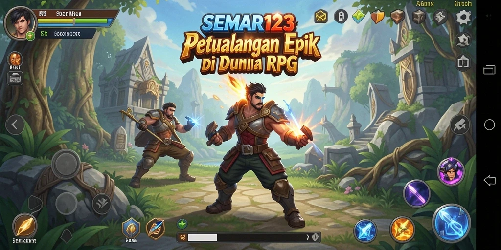 Tangkapan layar menunjukkan aksi seru dalam permainan RPG SEMAR123.