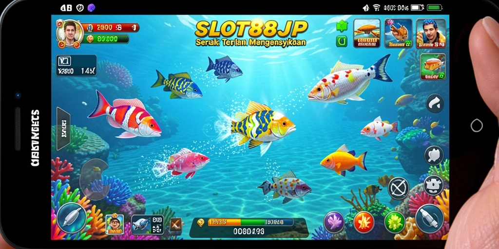 Tampilan gameplay menarik dari SLOT88JP yang penuh aksi Tembak Ikan.