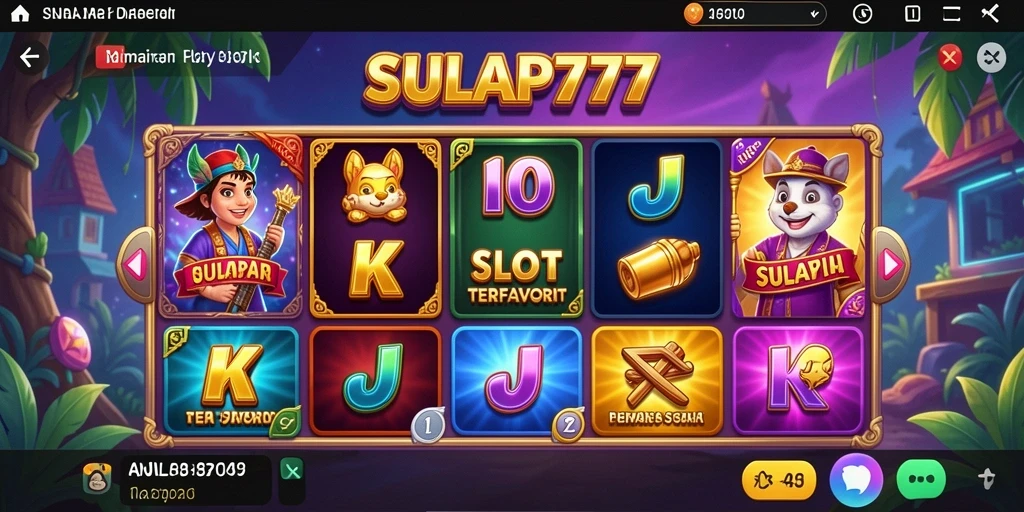 Screenshot utama SULAP777 menampilkan gameplay slot yang menarik.