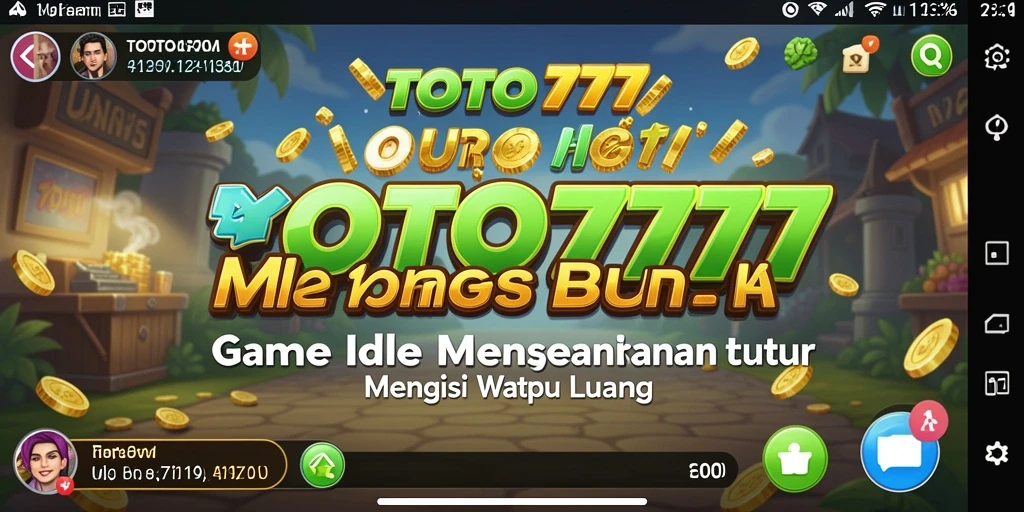 Tampilan gameplay TOTO777 yang menarik dalam genre Idle.