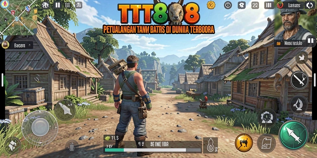 Screenshot menampilkan gameplay eksplorasi dunia terbuka TTT888.