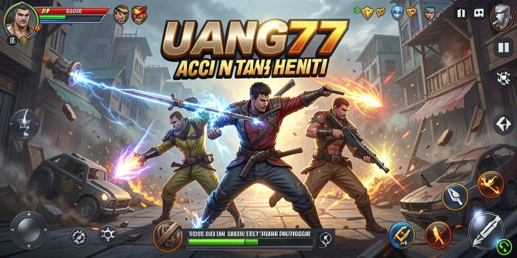 Tampilan gameplay UANG77 dengan aksi yang cepat dan mendebarkan.